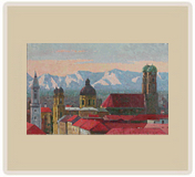 Мюнхен. Вид на Баварские Альпы. — х.м. — 50x80 — 2003