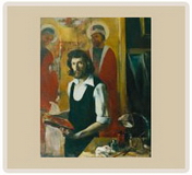 Портрет реставратора Данилова С. Н. — х.м. —  100х80 — 1981