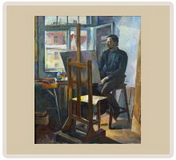 Портрет художника Егорова А. Д. — х.м. — 110х90 — 1986