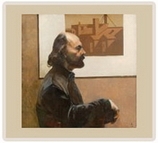 Портрет художника Ремишевского В. Б. — х.м. — 80х80 — 1990
