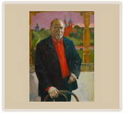 Портрет профессора Рощина А. И. — х.м. — 90х65 — 2002